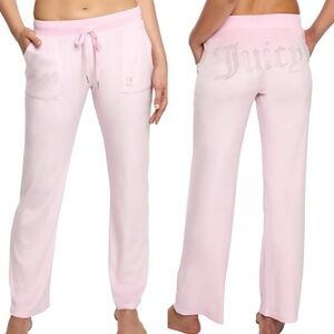 JUICY COUTURE Sleepwear Velvet Fleece Rhinestone Lounge Pajama Pant XL NEW NWOT